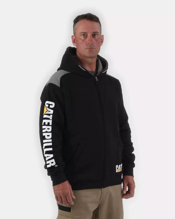 Sudadera Caterpillar con Capucha y Cremallera Completa con Panel de Logotipo para Hombre - Imagen 2